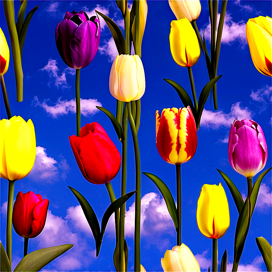 Tulips And Sky Png 05242024 PNG Image