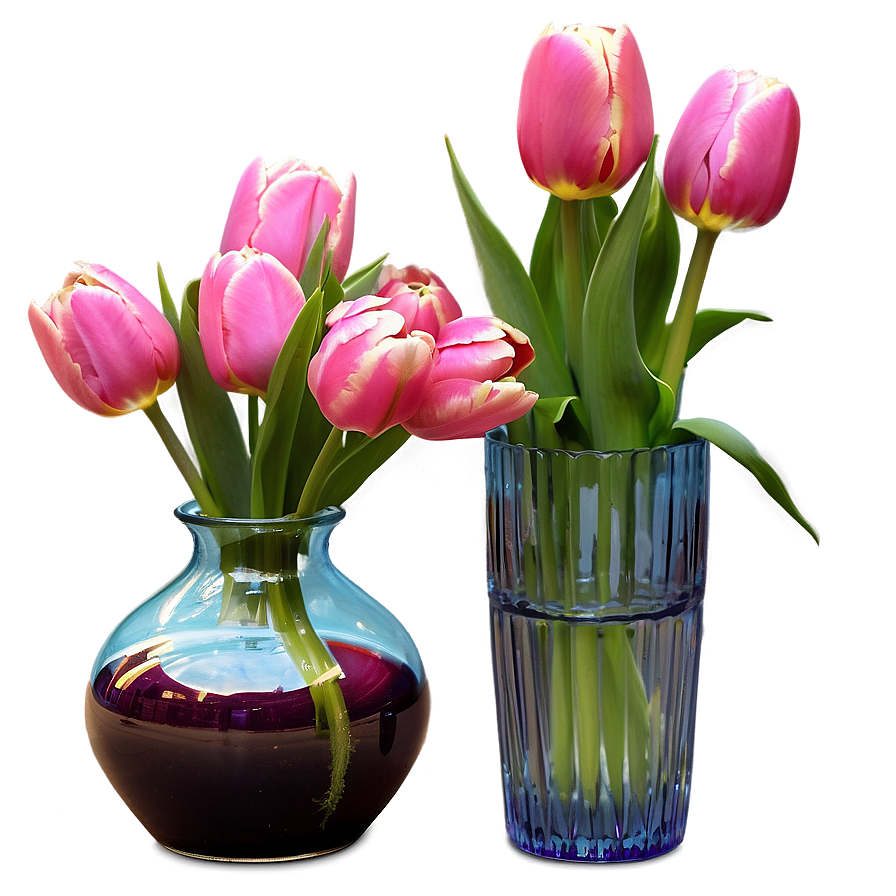 Tulips In Vase Png Cll14 PNG Image