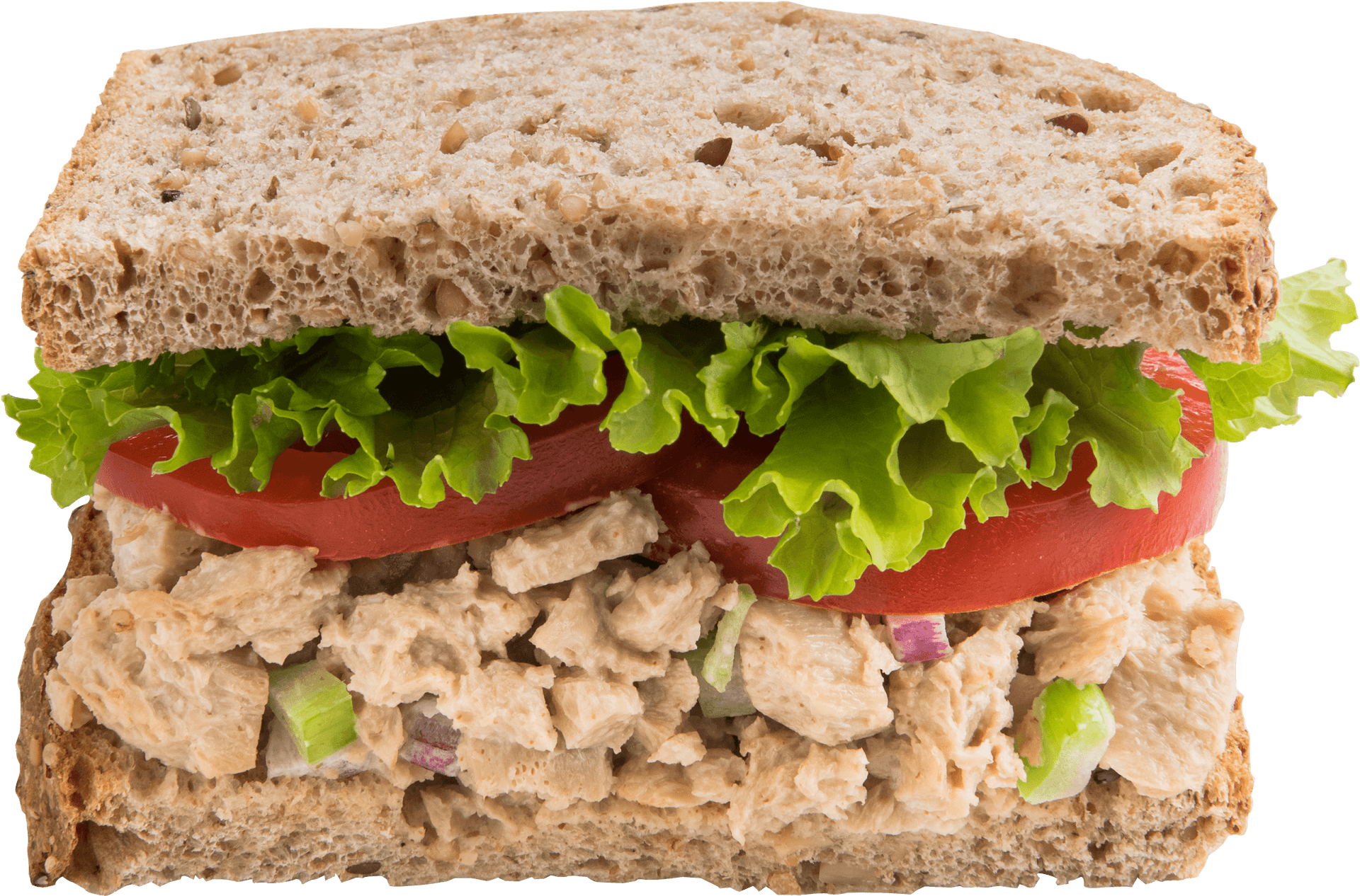 Tuna Salad Sandwichon Whole Grain Bread PNG Image