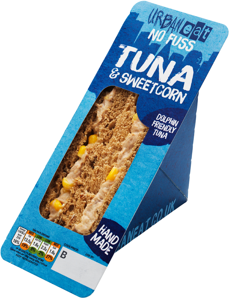 Tuna Sweetcorn Sandwich Packaging PNG Image