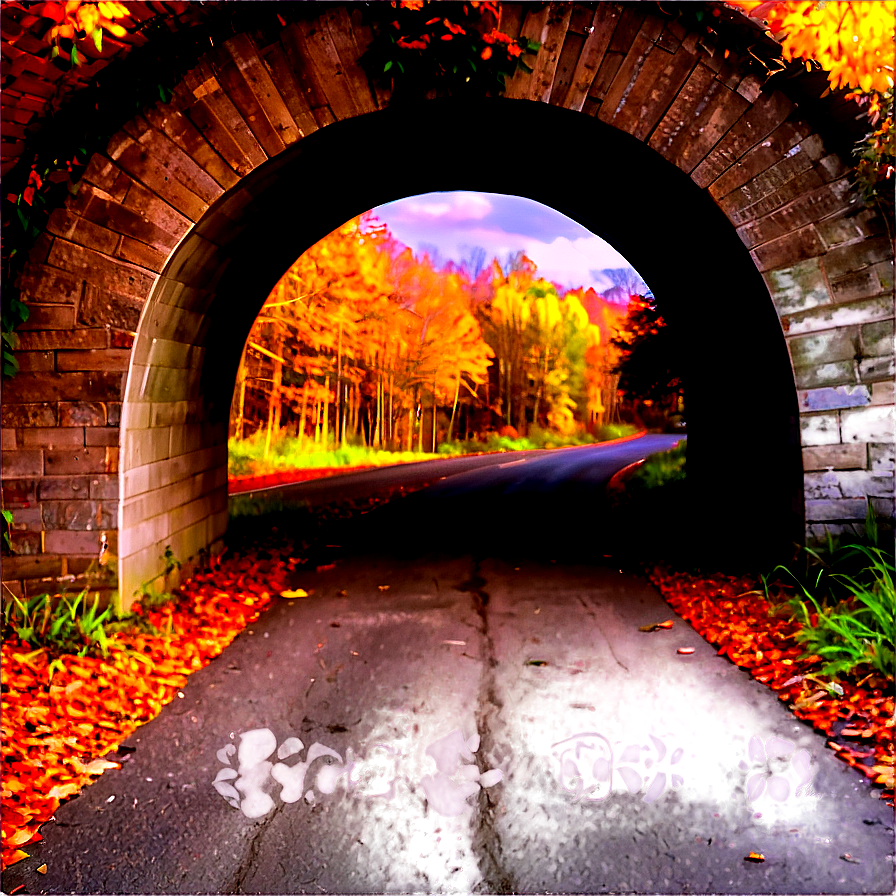 Tunnel In Autumn Forest Png 06242024 PNG Image