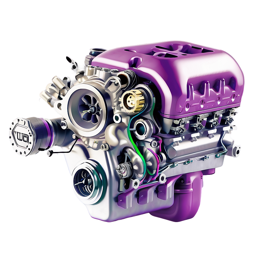 Turbocharged Car Engine Graphic Png Val PNG Image