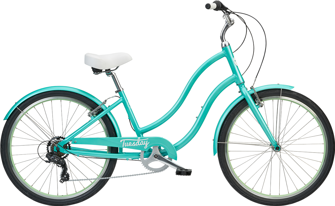 Turquoise Beach Cruiser Bike PNG Image