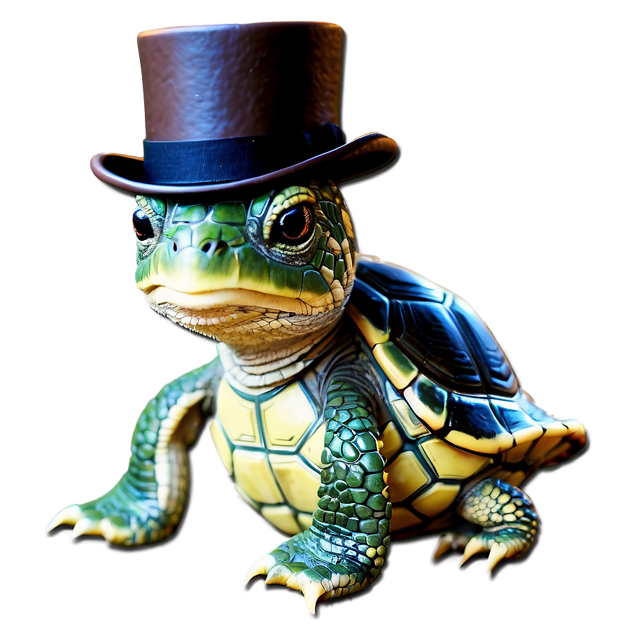 Turtle In A Top Hat Png Kun PNG Image