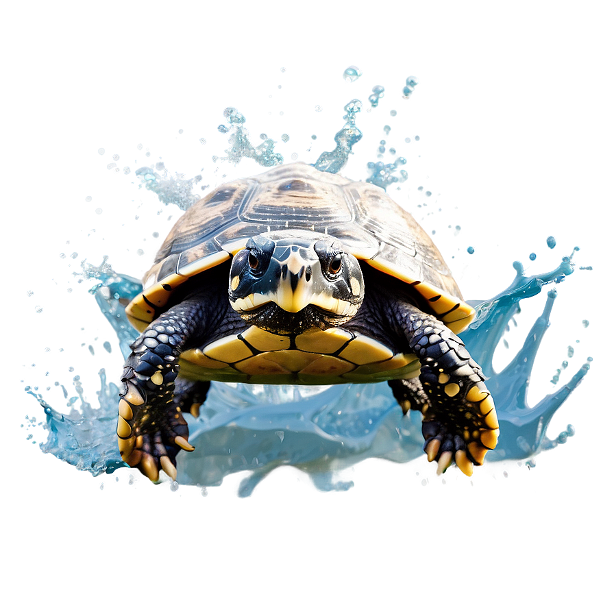 Turtle Making A Splash Png Osd94 PNG Image