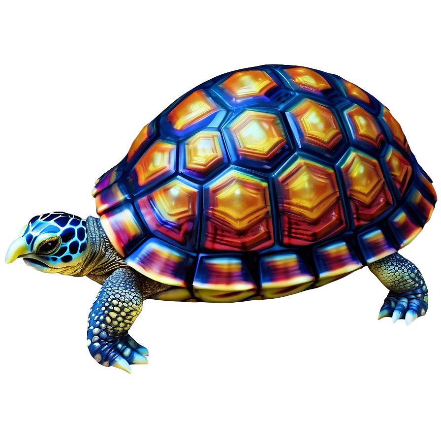 Turtle With Detailed Shell Pattern Png Mcn65 PNG Image