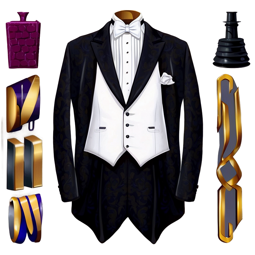 Tuxedo And Accessories Png Iae66 PNG Image