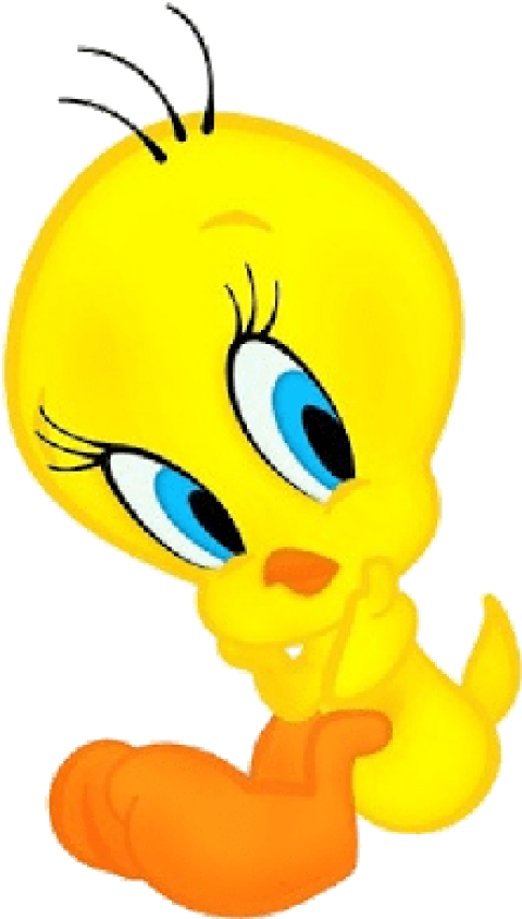 Tweety Bird Thinking Pose PNG Image