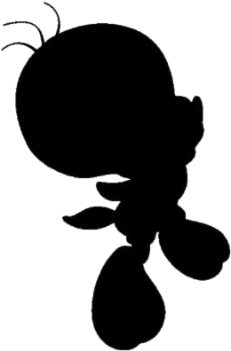 Tweety Silhouette Profile PNG Image