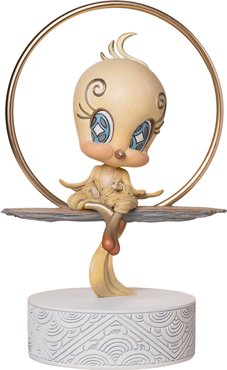 Tweety Yoga Meditation Figurine PNG Image