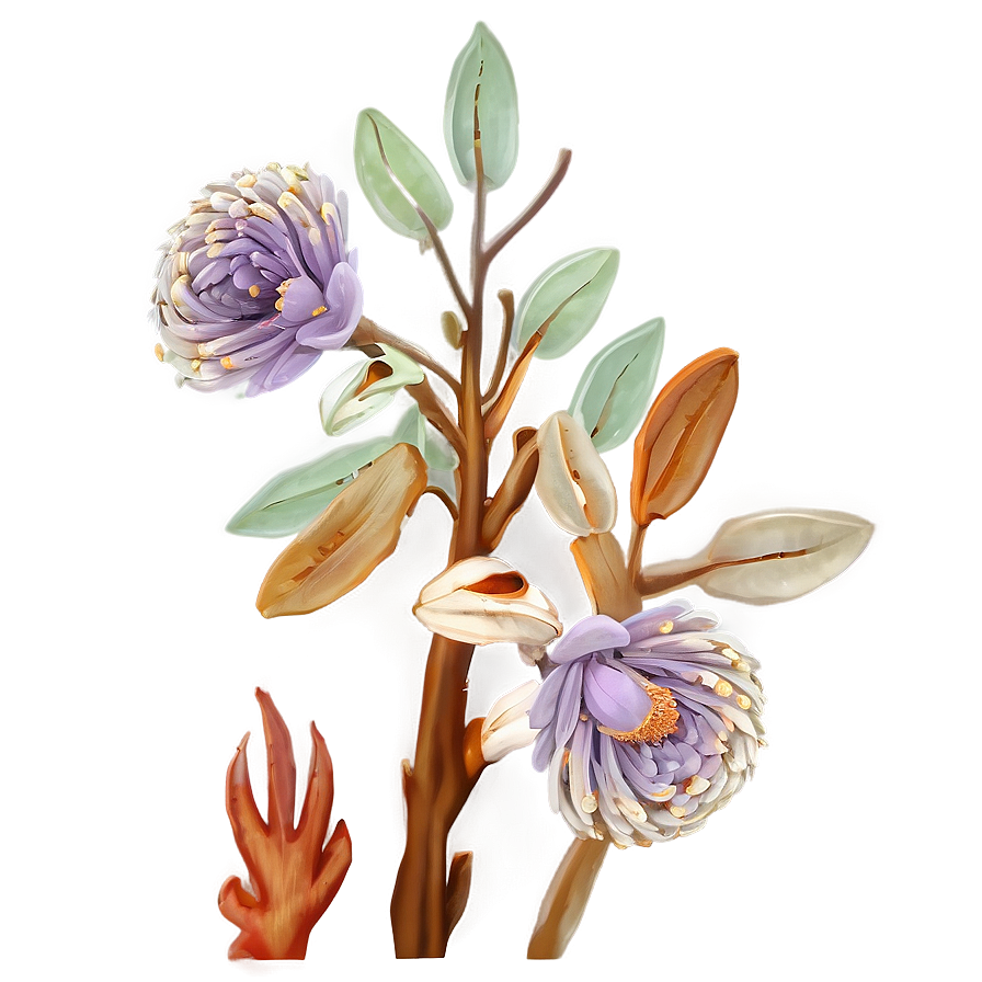 Twilight Autumn Blooms Png Eod PNG Image