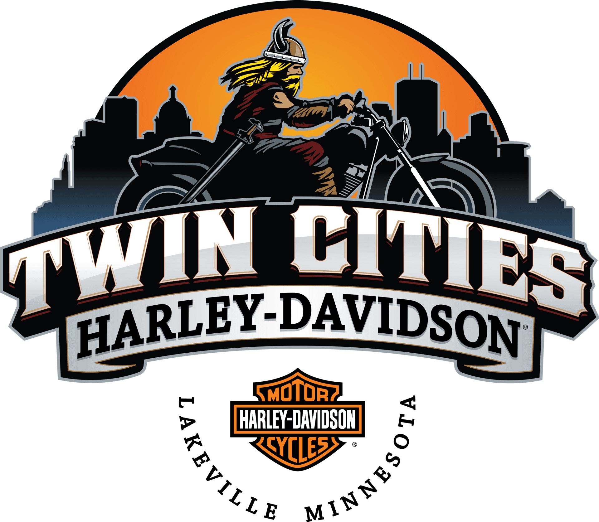 Twin Cities Harley Davidson Logo PNG Image