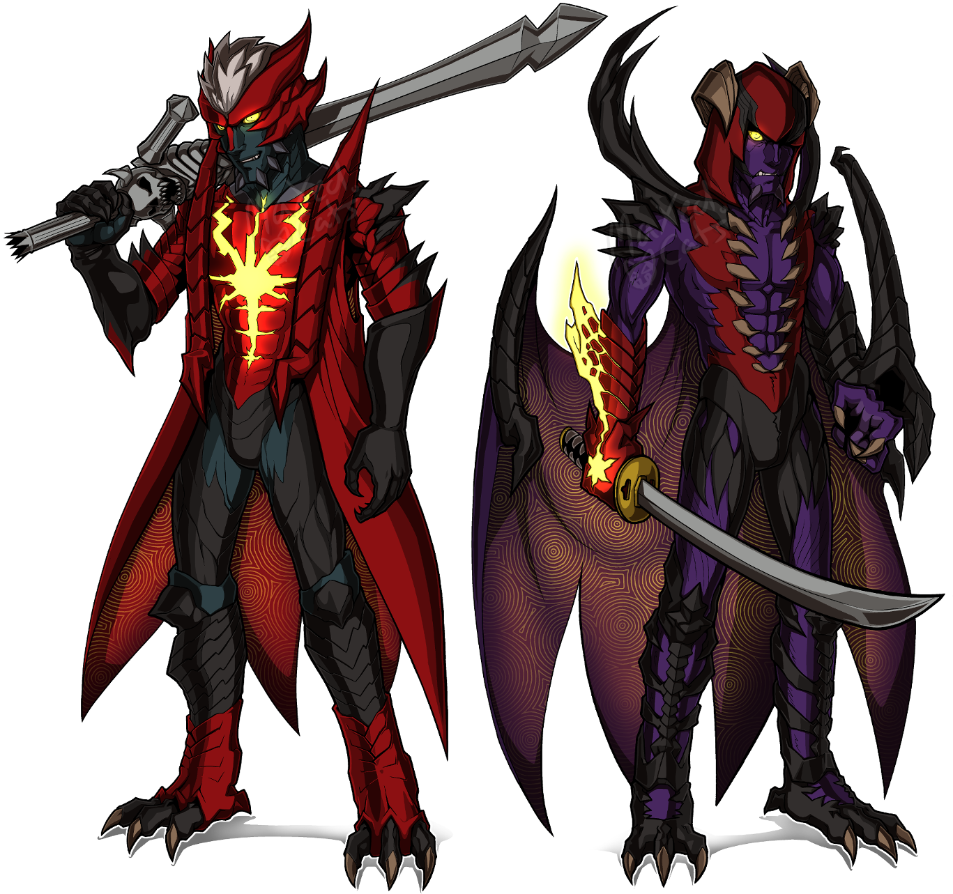 Twin Demons Artwork PNG Image