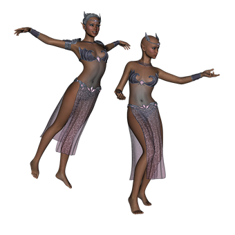 Twin_ Fantasy_ Fairies_ Digital_ Art PNG Image