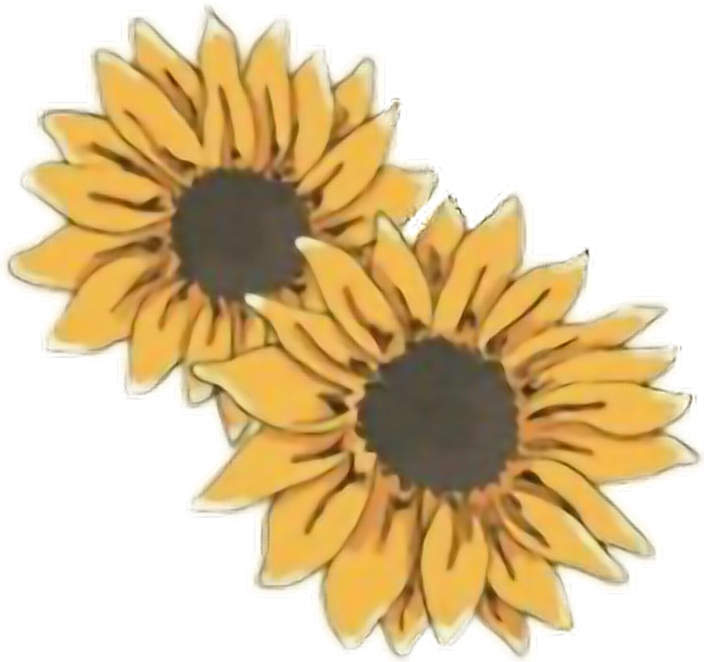 Twin Sunflowers Artistic Render.png PNG Image