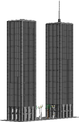 Twin_ Towers_ Pixel_ Art PNG Image