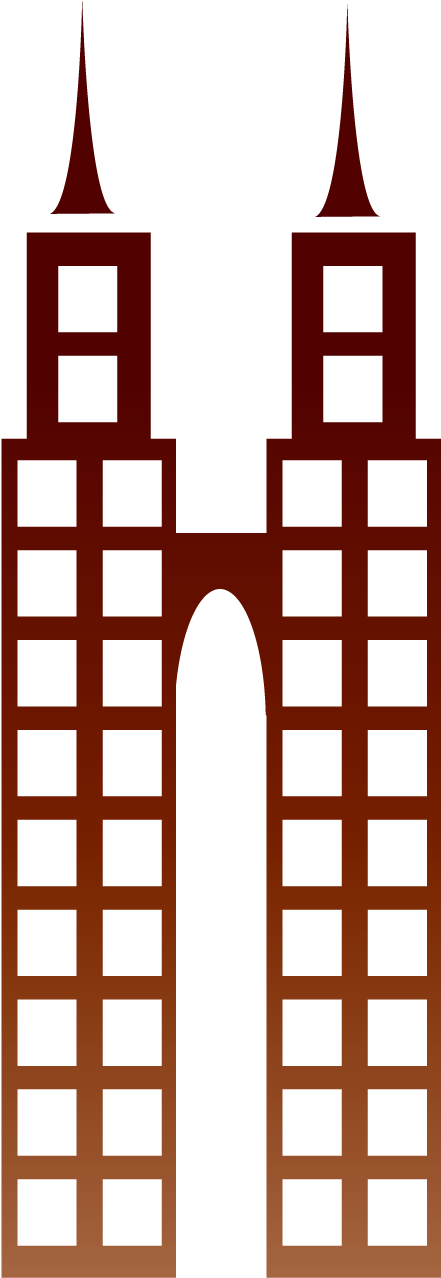 Twin Towers_ Silhouette_ Graphic PNG Image