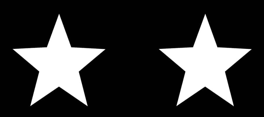 Twin White Starson Black Background PNG Image