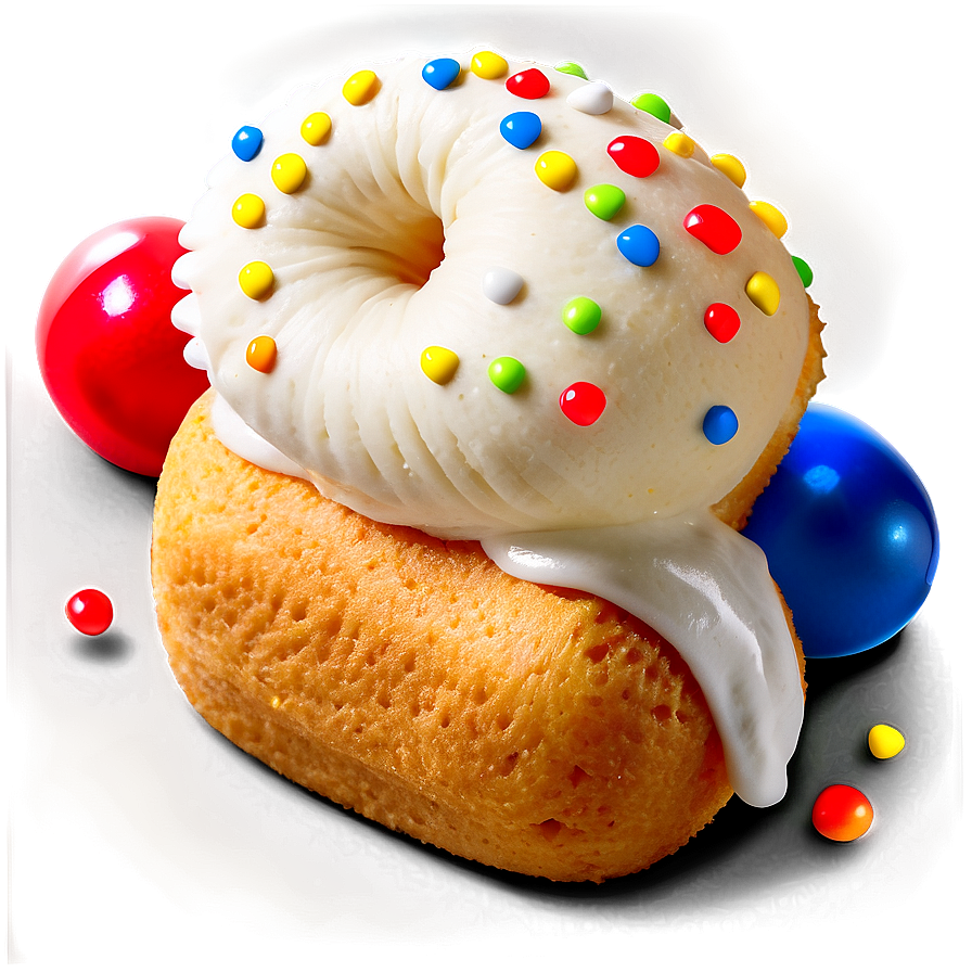 Twinkiewith Creamand Sprinkles PNG Image