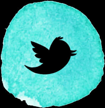 Twitter Bird Logo Aqua Background PNG Image