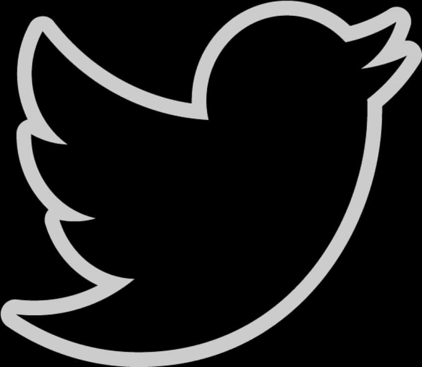 Twitter Logo Black Silhouette PNG Image