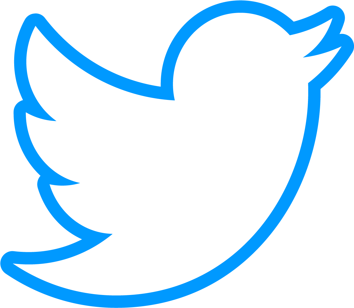 Twitter Logo Blue Bird Silhouette PNG Image