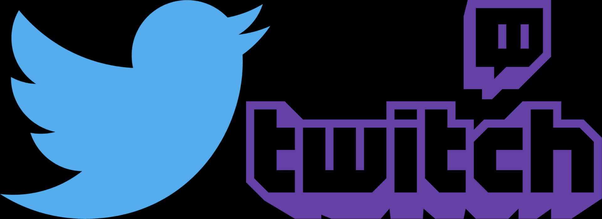 Twitter Twitch Logos Combined PNG Image