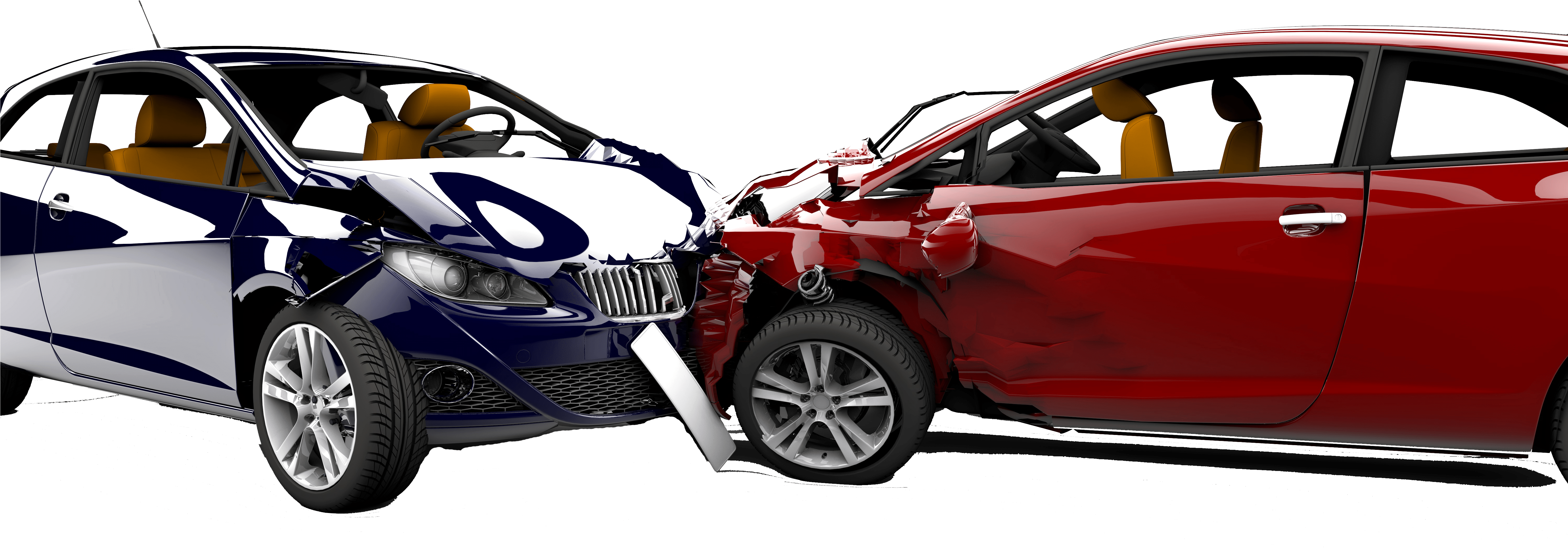 Two Car Collision Damage PNG Image