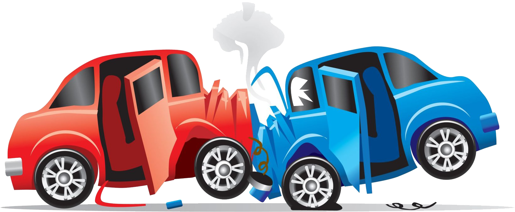 Two Car Collision Illustration PNG Image