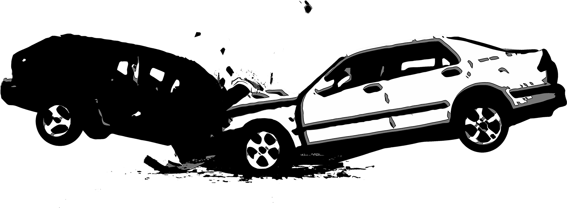 Two Car Collision Illustration PNG Image