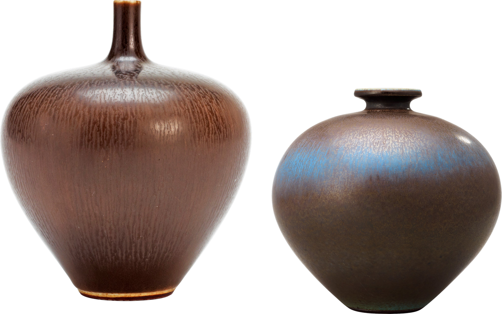 Two Ceramic Vases Transparent Background PNG Image