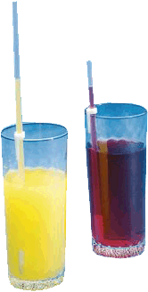 Two Glasses With Straws PNG Image