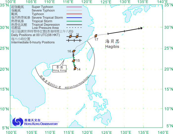 Typhoon Tracking Map Hong Kong Observatory PNG Image