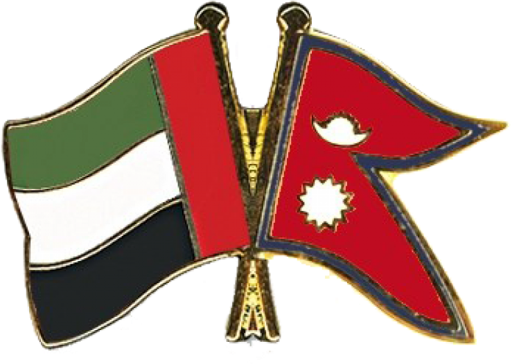 U A Eand Nepal Flags Pin PNG Image