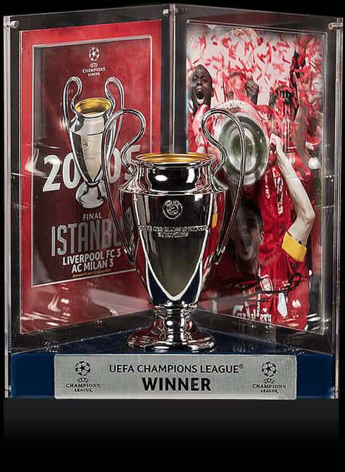 U E F A Champions League Trophyand Celebration PNG Image