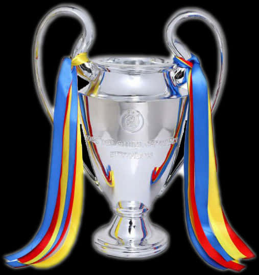 U E F A Champions League Trophywith Ribbons PNG Image