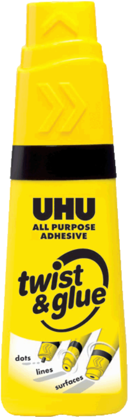 U H U Twistand Glue Adhesive Bottle PNG Image