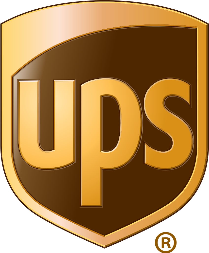 U P S Logo Shield Brown Gold PNG Image