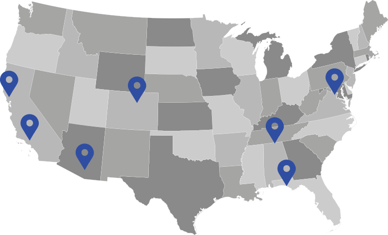 U S A Mapwith Blue Pins PNG Image