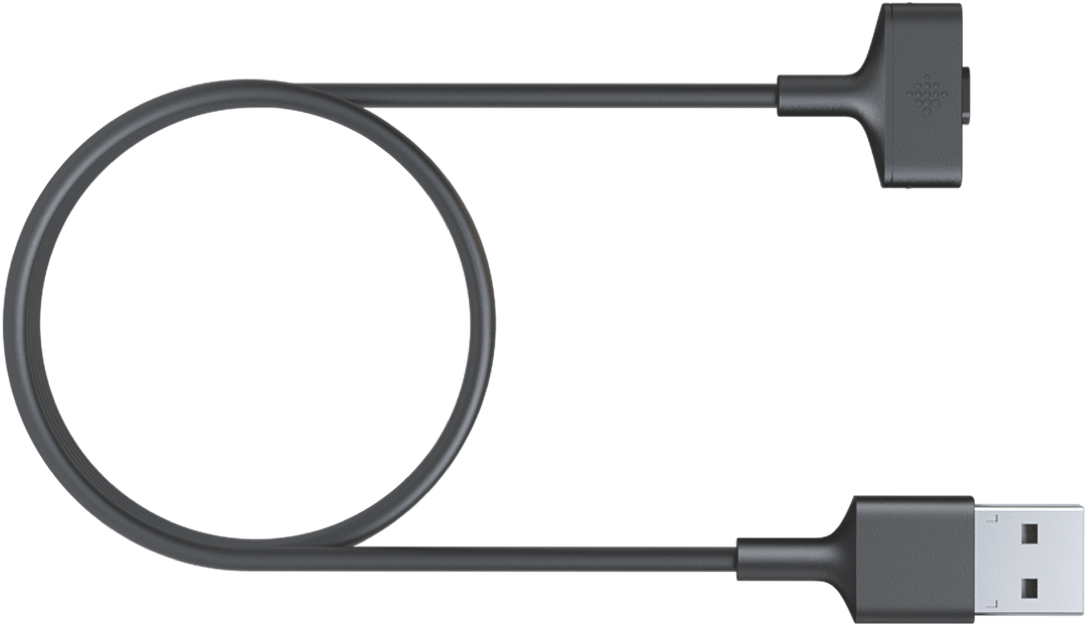 U S B Charging Cable Black PNG Image