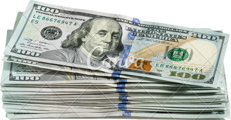 U S Dollar Currency Stack PNG Image