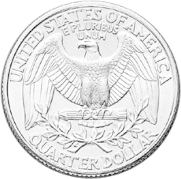 U S Quarter Reverse Side PNG Image