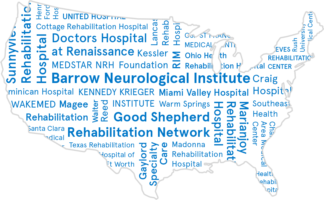 U S Rehabilitation Hospitals Map PNG Image