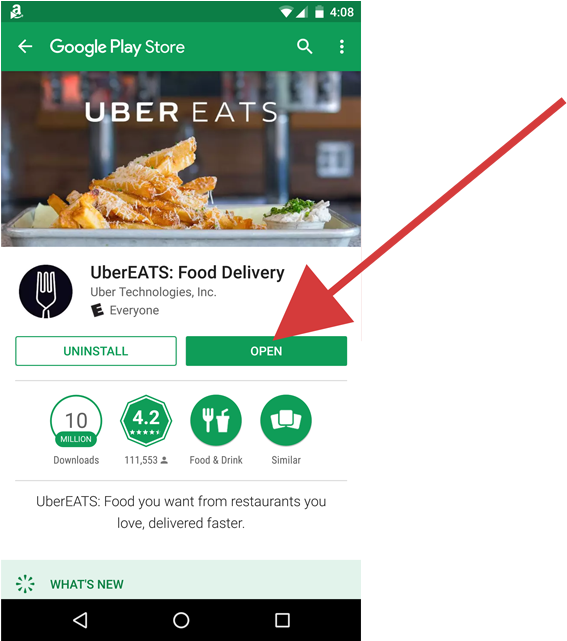 Uber E A T S App Play Store Screenshot PNG Image