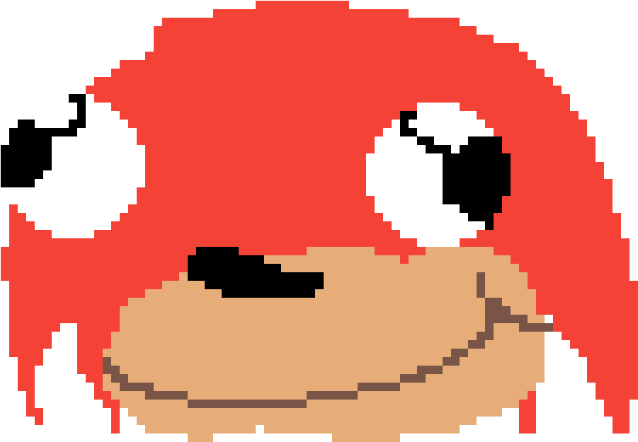 Ugandan Knuckles Pixel Art PNG Image