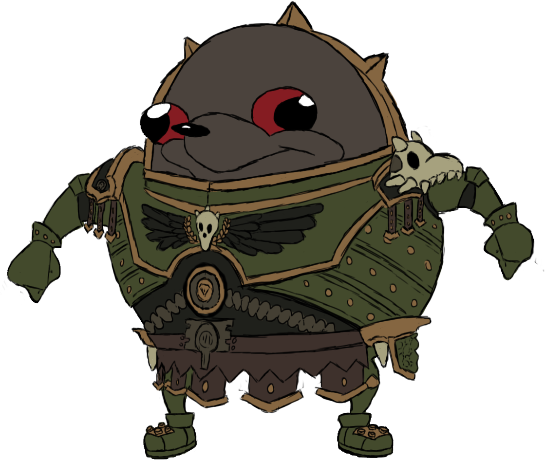 Ugandan_ Knuckles_ Warhammer_ Armor PNG Image