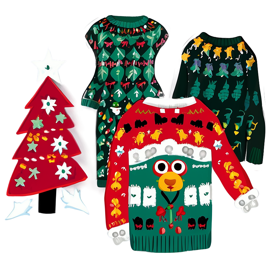 Ugly Christmas Sweater For Pets Png 95 PNG Image