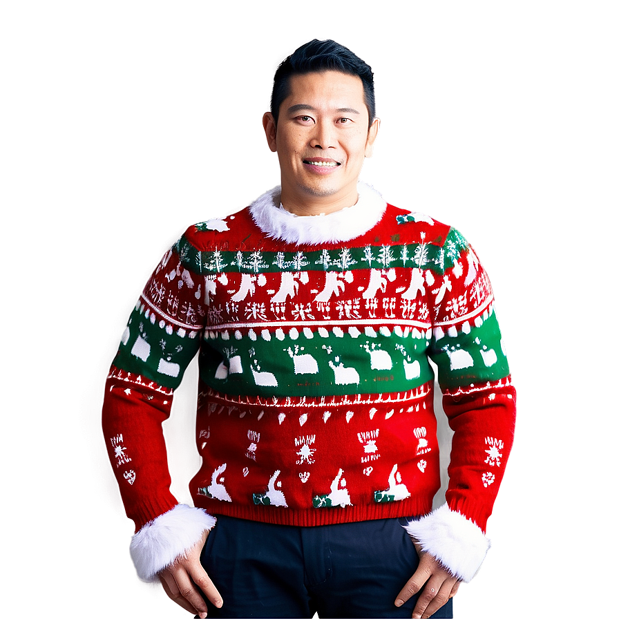 Ugly Christmas Sweater Pattern Png 06122024 PNG Image