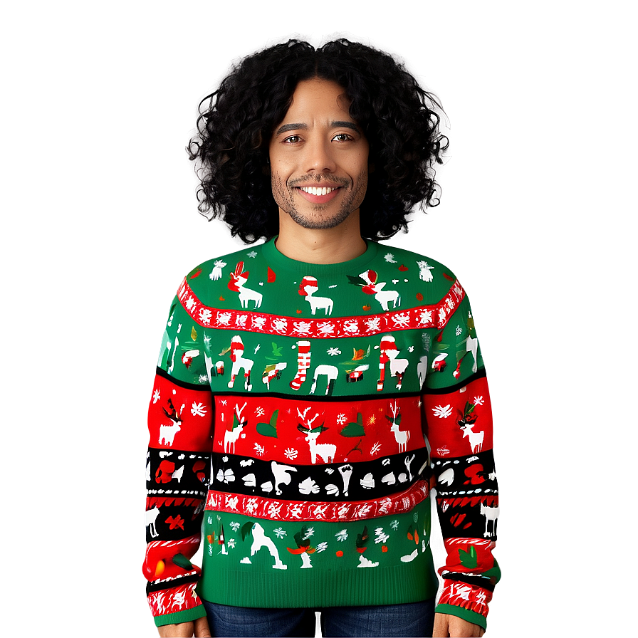 Ugly Christmas Sweater With Lights Png 06122024 PNG Image