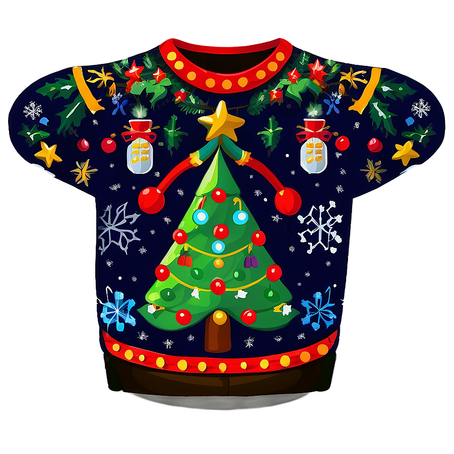 Ugly Christmas Sweater With Nutcracker Png 9 PNG Image